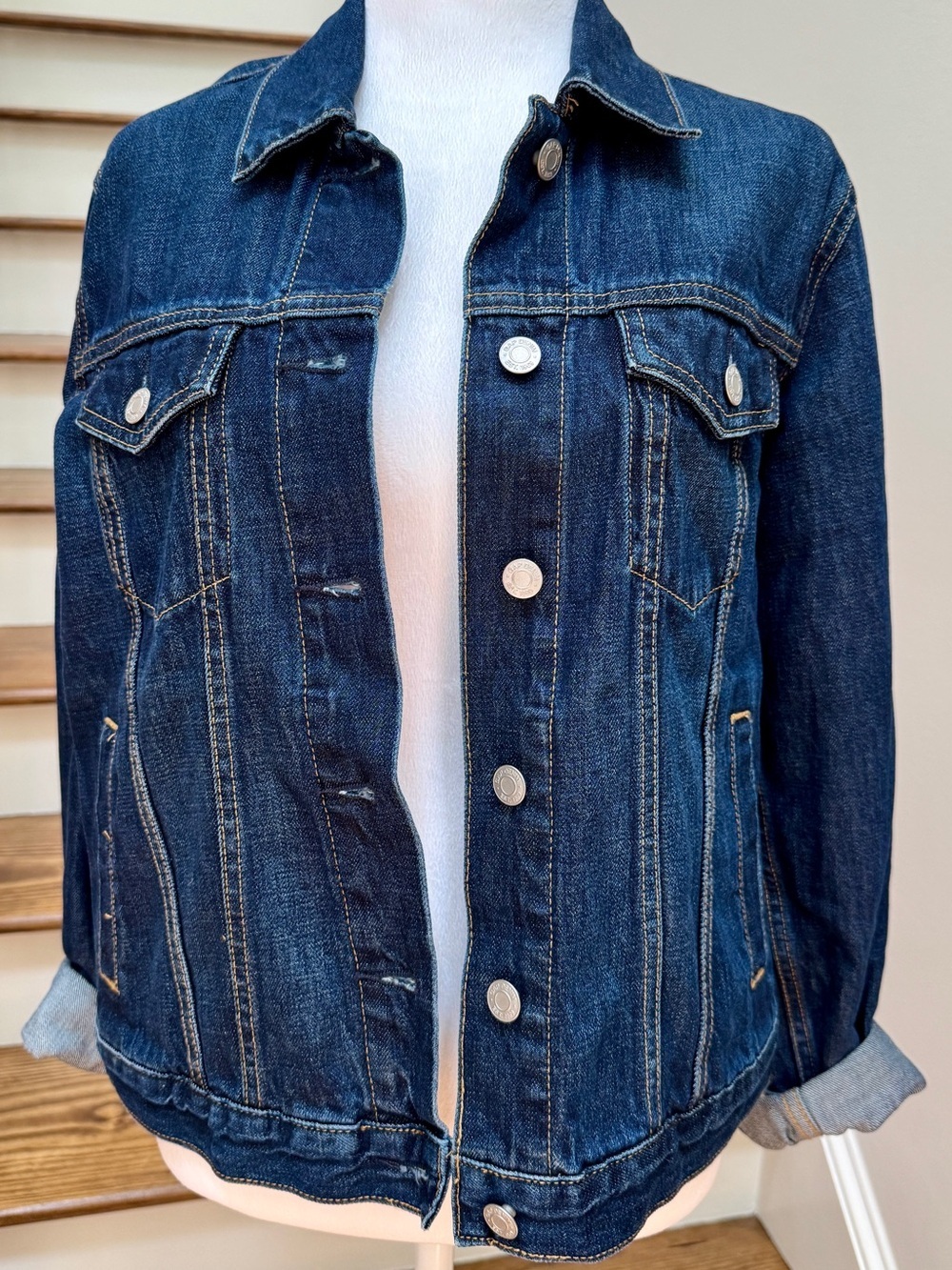 GAP Dark Blue Denim Jean Jacket-Medium